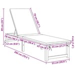 vidaXL Transat 2 Pièces Marron 53 x 202 x 89cm Bois d'acacia massif