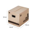 Pack and Move - Lot 30 Cartons Tailles Mixes - 60 x 30 x 30 cm + 40 x 30 x 30 cm - Déménagement - 2 Tailles