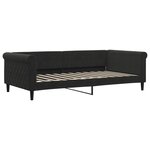 vidaXL Lit de jour avec matelas noir 100x200 cm velours