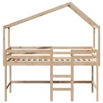 vidaXL Lit superposé avec échelle et toit sans matelas 90x190 cm