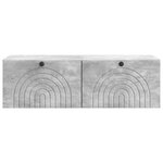 vidaXL Meuble TV mural Gris béton 99 x 41 x 30 cm Bois d'ingénierie