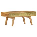 vidaXL Table basse Bois de manguier massif 90 x 50 x 40 cm