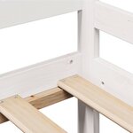 vidaXL Lit de jour et tiroirs sans matelas blanc 90x190 cm bois massif