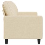 vidaXL Canapé à 2 places Crème 140 cm Tissu