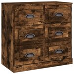 vidaXL Buffets 2 Pièces chêne fumé bois d'ingénierie