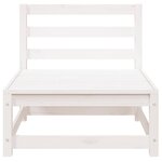 vidaXL Canapés centraux de jardin 2 Pièces blanc bois de pin massif