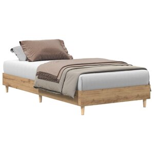 vidaXL Cadre de lit Chêne artisanal 80 x 200 cm Bois d'ingénierie