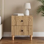 vidaXL Cabinet de chevet Chêne artisanal 43 x 34 5 x 48 cm