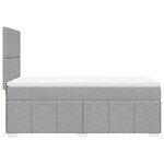 vidaXL Sommier à lattes de lit avec matelas gris clair 80x200 cm tissu