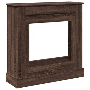 VidaXL Cadre de cheminée chêne marron 90x30x90 cm bois d'ingénierie
