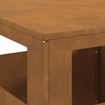 vidaXL Braise Marron 35 x 35 x 100 cm Acier