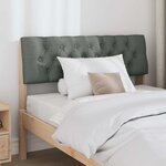 vidaXL Tête de lit capitonnée Gris foncé 100 cm Pin massif
