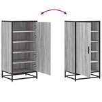 vidaXL Étagère à chaussures sonoma gris 48x38x97 5 cm bois ingénierie
