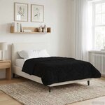 vidaXL Duvet d'été simple Matelassé Noir 140 x 220 cm