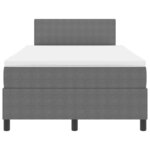 vidaXL Lit avec sommier avec matelas Gris Clair 120x200 cm Tissu velours côtelé