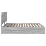 vidaXL Cadre de lit Gris Sonoma 200 x 200 cm Bois d'ingénierie