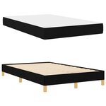 vidaXL Lit à ressorts avec matelas Noir 120 x 200 cm tissu