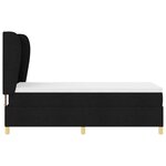 vidaXL Lit à ressorts avec matelas Noir 200 x 80 cm tissu