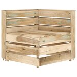 vidaXL Canapé palette d'angle de jardin bois de pin imprégné