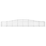 vidaXL Paniers à gabions arqués 15 Pièces 400x50x40/60 cm Fer galvanisé