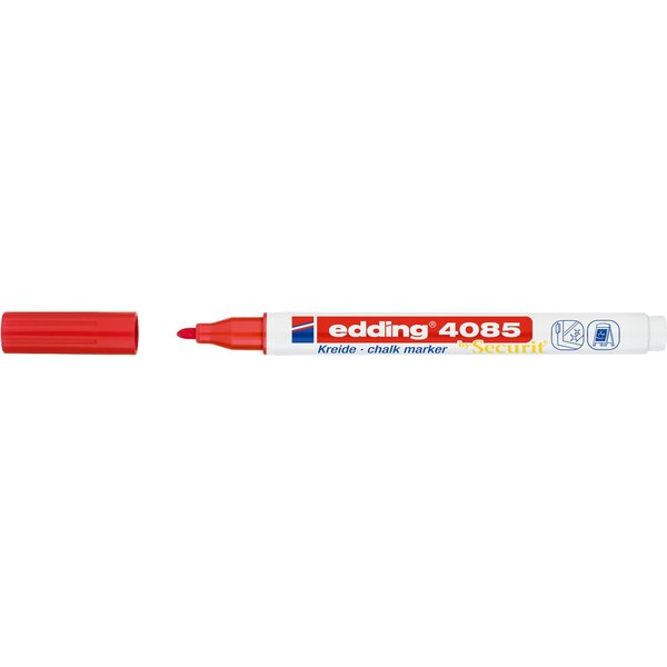 Marqueur Craie Liquide 4085 Rouge Pointe Ronde 1-2 mm EDDING