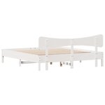 vidaXL Cadre de lit sans matelas blanc 160x200 cm bois de pin massif