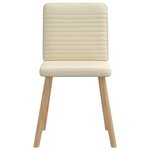 vidaXL Chaises à manger lot de 4 crème tissu