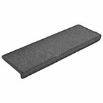 vidaXL Tapis d'escalier 30 pièces 65 x 21 x 4 cm Gris foncé Bord rectangulaire