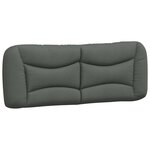 vidaXL Lit avec matelas gris foncé 120x200 cm tissu