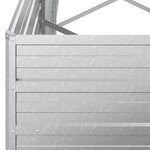 vidaXL Lit surélevé de jardin 240x80x45 cm Acier galvanisé Argenté