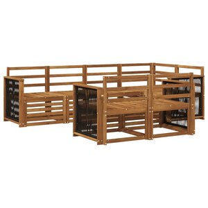 vidaXL Ensemble de canapés d'extérieur 6 pc Naturel