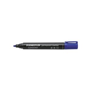 Marqueur permanent lumocolor 352 bleu pointe ogive x 10 staedtler