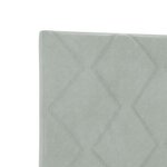 vidaXL Tête de lit LED Gris clair 90 cm Velours