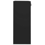 Armoire de bureau avec 2 étagères réglables rangement dossiers 90 x 40 x 102 cm en acier noir 02_0046909