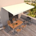 vidaXL Auvent rétractable automatique 600x350 cm Crème