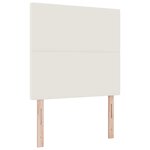 vidaXL Lit avec sommier à ressorts crème 90x200 cm en tissu côtelé