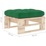 vidaXL Pouf palette de jardin bois de pin imprégné