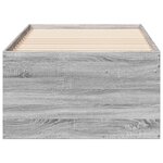 vidaXL Lit de jour avec tiroirs sans matelas sonoma gris 100x200 cm
