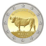 2 euros commémorative Malte 2025 coffret BU - Le B uf Maltais.