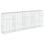 vidaXL Panier gabion avec couvercle 400x50x150 cm fer galvanisé