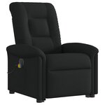 vidaXL Fauteuil inclinable de massage électrique Noir Tissu