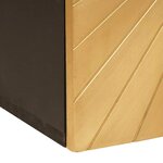 vidaXL Cabinet de salle de bain avec porte Noir et or 38 x 33 x 48 cm
