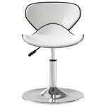 vidaXL Tabouret de bar Blanc Similicuir