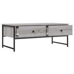 vidaXL Table basse sonoma gris 101x49x39 5 cm bois d'ingénierie