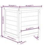 vidaXL Boîte à coussins d'extérieur Marron 50x50x56 cm Sapin massif