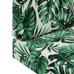 vidaXL Coussin de canapé d'extérieur 2 Pièces Motif feuille Polyester