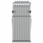 vidaXL Porte-bûches argenté 180x45x100 cm acier galvanisé
