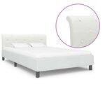 vidaXL Cadre de lit sans matelas blanc similicuir 120x200 cm
