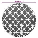 vidaXL Tapis d'extérieur ARAKIL bleu et blanc Ø200 cm PP