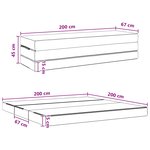vidaXL Canapé-lit pliable 200 x 67 x 45 cm Taupe